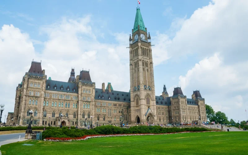 Centre Block and the Peace Tower on Parliament Hill in Ottawa, where Canada's national AI strategy was set