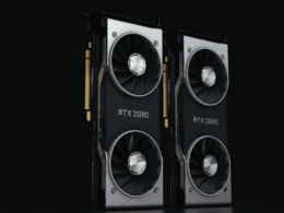 Two desktop graphics cards on a dark background, the kind of local hardware needed to run Meta Muse Glimmer in-house