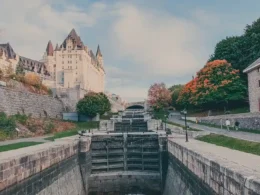 Rideau Canal locks in Ottawa in autumn, the city where the AI governance challenge sponsor is based