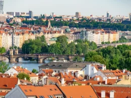 Aerial view of Prague, home of AISLE, which Cohere plans to acquire