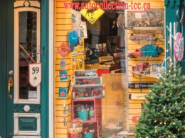Small store front with a tree outside