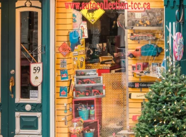 Small store front with a tree outside