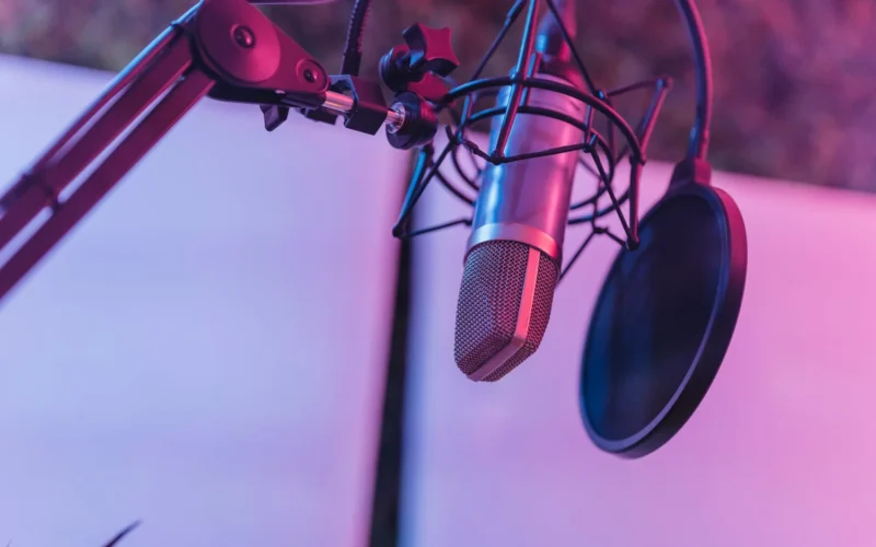 Studio microphone, the kind of audio a transcription model processes before an AI model deprecation swaps it