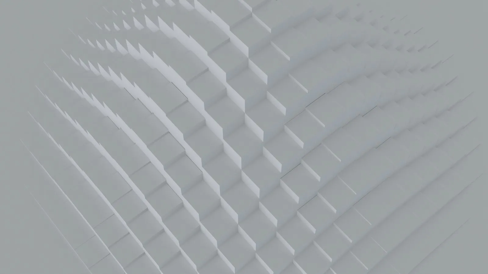 White geometric shapes in soft light, an abstract image of four separate training routes
