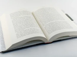 White book page on white table