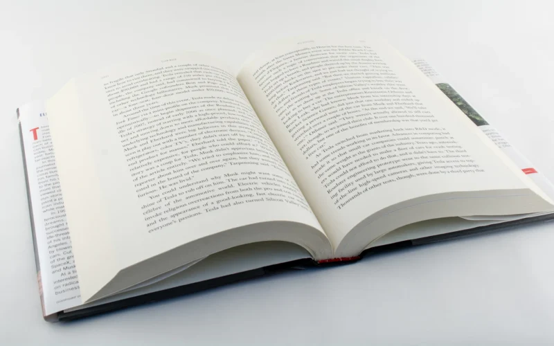 White book page on white table